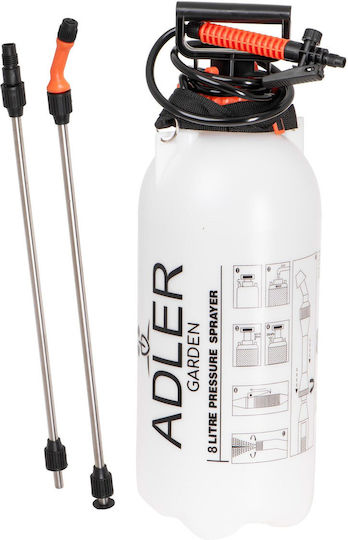 Adler Drucksprüher mit Gewicht 8lt 2.5bar in Weiß Farbe