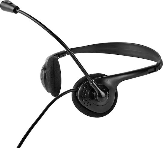 Nedis Auf Dem Ohr Multimedia-Kopfhörer Mit Mikrofon Und Verbindung USB-A / USB-C CHSTU110BK