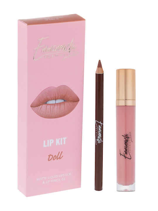 Emmanouela Cosmetics Σετ Μακιγιάζ για τα Χείλη 2τμχ Emmanouela Cosmetics Σετ Μακιγιάζ για τα Χείλη 2τμχ