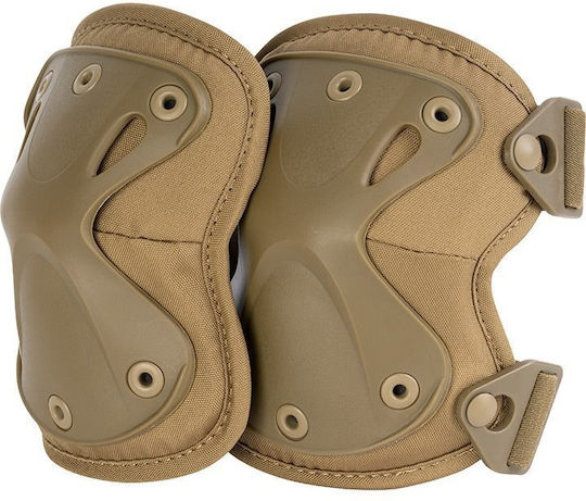 Set Tactice Genunchiere Coturi Zola Airsoft Paintball Protecție Policarbonat Benzi Elastice Altalock Închidere Velcro Militar Culoare Nisip