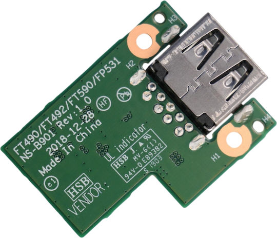 Πλακέτα Usb Usb Board Laptop Lenovo Thinkpad T14 20s1 T15 20s6 P14s 20s4 T14 Gen 2 20w0 T15 20w4 T590 20n4 Ft490 Ft492 Ft590 Fp531 Ns-b901 02hk995 Κωδ.1-brd347
