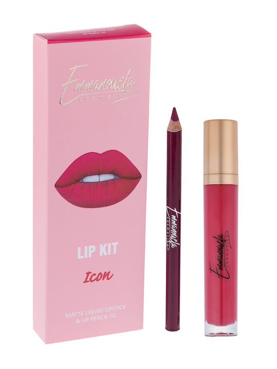 Emmanouela Cosmetics Сет за грим за лицето Устни Icon 2бр