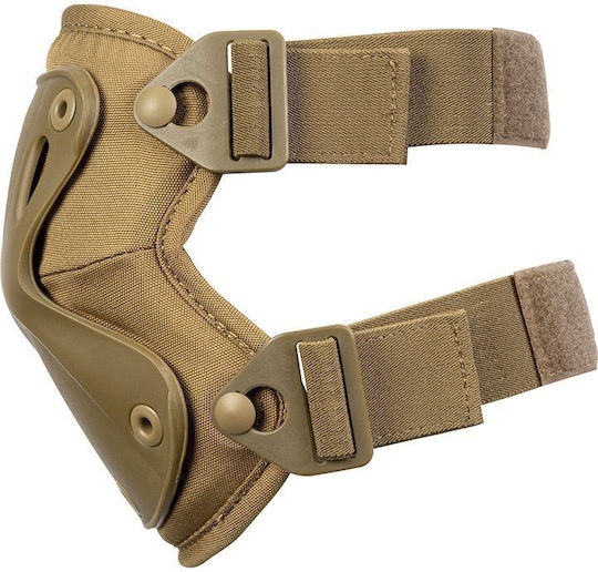 Set Tactice Genunchiere Coturi Zola Airsoft Paintball Protecție Policarbonat Benzi Elastice Altalock Închidere Velcro Militar Culoare Nisip