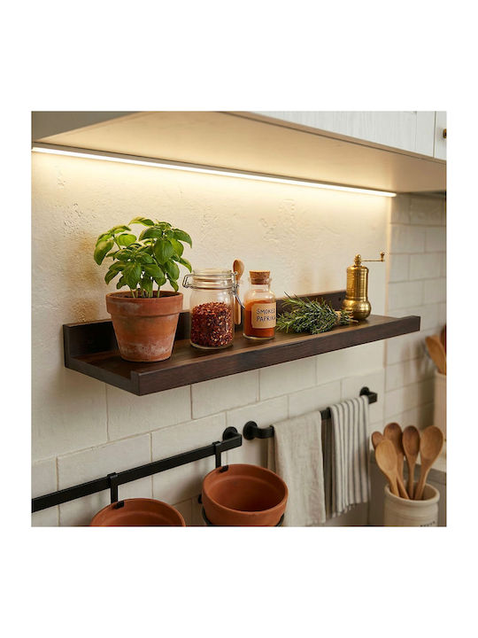Wall Shelf Dark Walnut 50x15x5cm