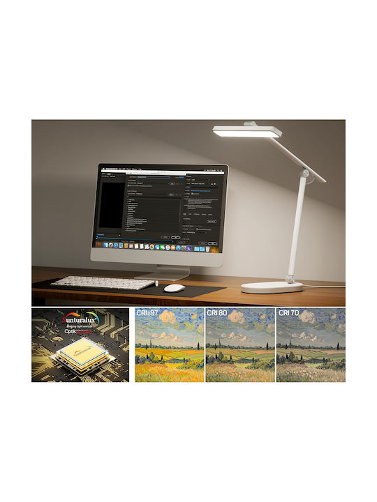 LED Настолна Лампа за Бюро Сгъваема в Син Цвят