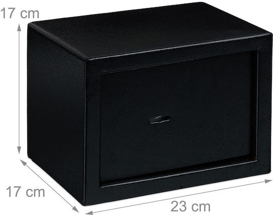 Relaxdays Safe with Key L17xW23xH17cm Weight 3.7kg