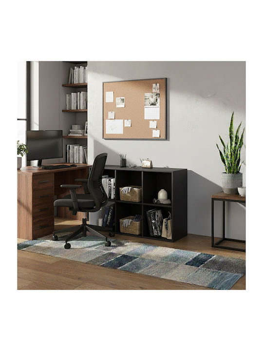 Bücherregal Schwarz 61x30x91cm