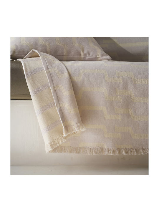 Gofis Home Clover Ριχτάρι Πολυθρόνας Πλεκτό 180x180εκ. Silver Grey