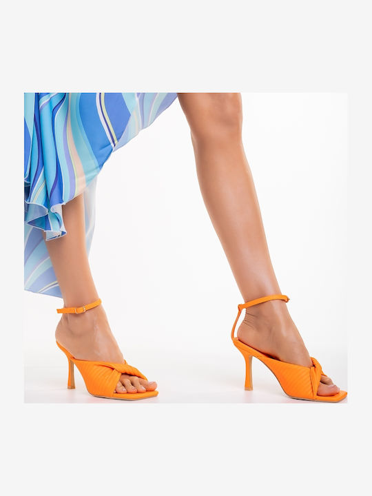 Leather Orange Sandals