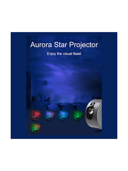 LED Kinder Tischlampe Projektor mit Sternenprojektion 17x17x9cm