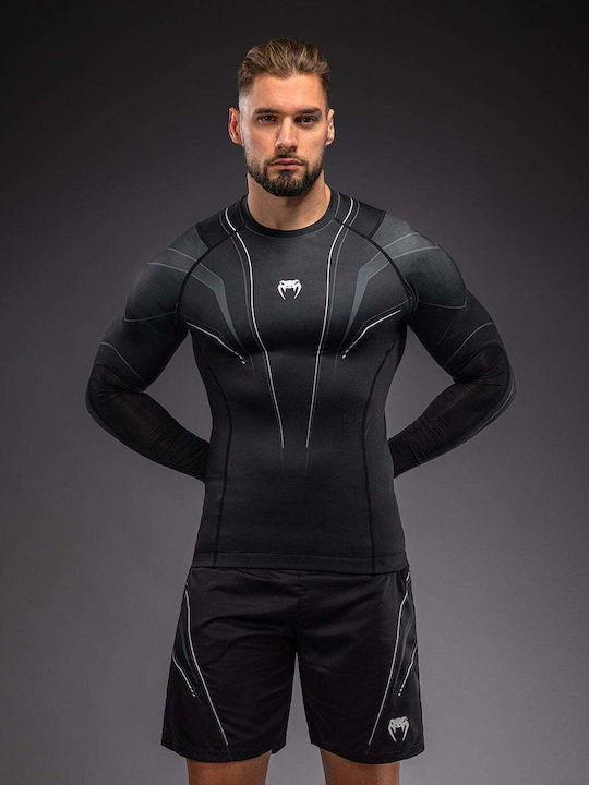 Venum Men's Long Sleeve Shirt VENUM-06295-108 for Jiu-Jitsu / MMA Black