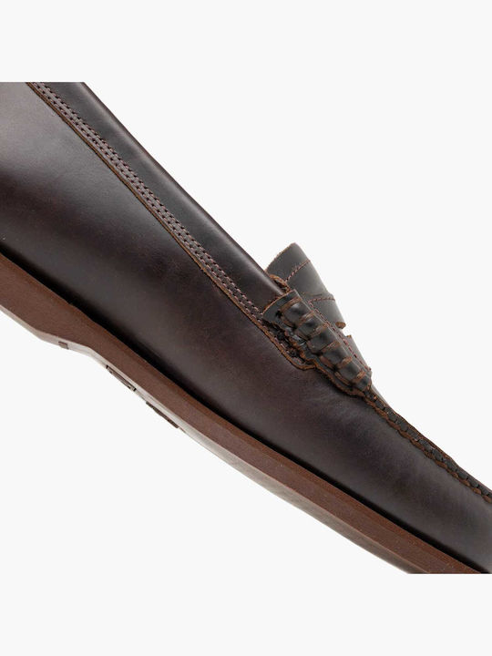 Leather Men's Loafers in Brown Colour