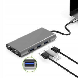 Thunderbolt 3 / USB-C Docking Station με HDMI 4K PD Ethernet Ασημί
