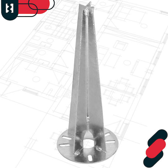 Kotarbau Ground Spike Base Garden Lamps Round Anchor Bracket 115 Mm Set 2 Pcs