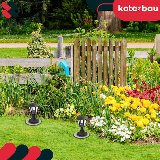 Kotarbau Ground Spike Base Garden Lamps Round Anchor Bracket 115 Mm Set 2 Pcs