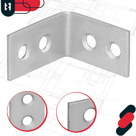 Kotarbau Gartenpergolen-Zubehör Carpenter's Winkelstahl Galvanisiert Bauanschluss 30x30x17 Mm 50 Stück