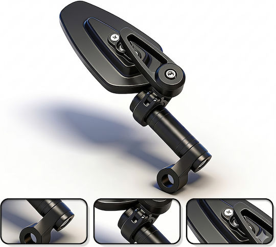Motorcycle Mirrors 2 Pieces Black