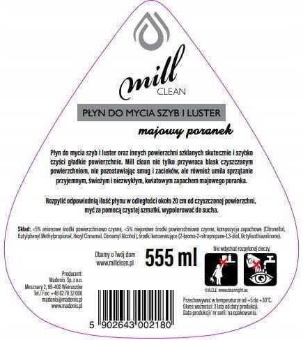 Mill Clean Spray Curățare Geamuri 550ml