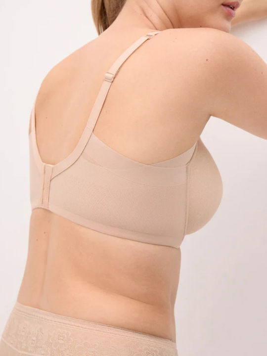 Beige Bra with Light Padding and Underwire