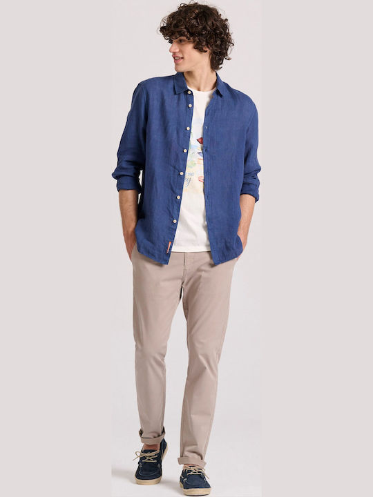 Trousers Chino Elastic in Regular Fit Greige