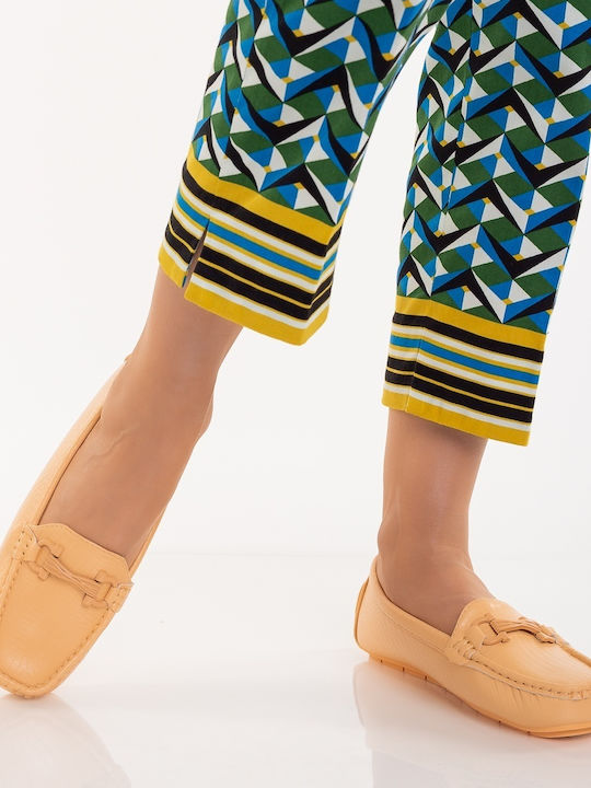Mocasini Dama Loafers În Culoare Portocalie