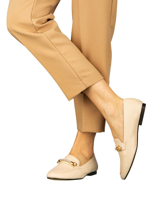 Γυναικεία Loafers σε Μπεζ Χρώμα