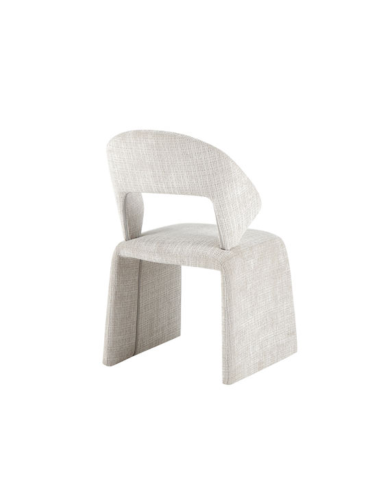 Poise Dining Chairs with Fabric Upholstery White 2pcs 61x55x88.5cm