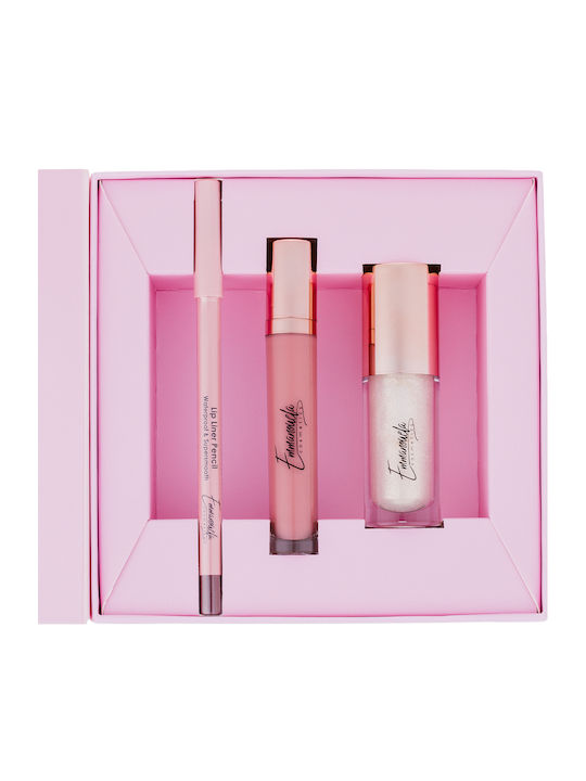 Emmanouela Cosmetics Σετ Μακιγιάζ για τα Χείλη 3τμχ