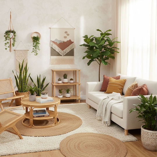 Relaxdays Επιδαπέδια Ραφιέρα Μπάνιου Bamboo 79x60x40cm