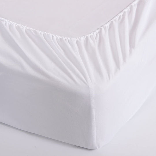 Чаршаф King Size с Еластична Лента 180x200см Бял