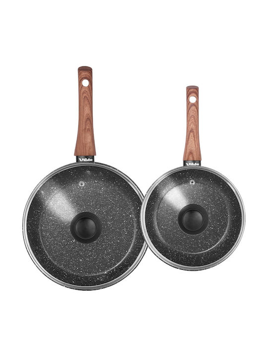 Vilde Set Tigăi din Aluminiu cu Strat Antiaderent 2 Bucăți