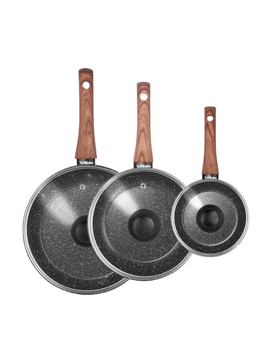 Vilde Aluminum Pans Set with Non-stick Coating 3pcs