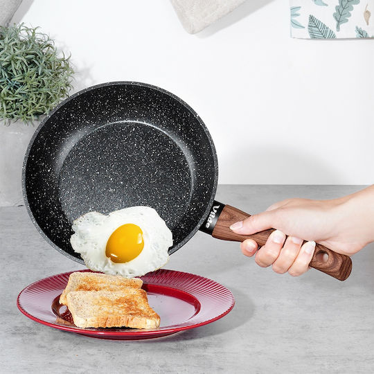 Vilde Vilde Pfannen-Set aus Aluminium Black&Wood mit Antihaftbeschichtung 2 Töpfe