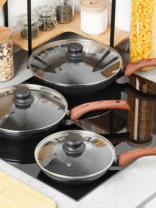 Vilde Aluminum Pans Set with Non-stick Coating 3pcs