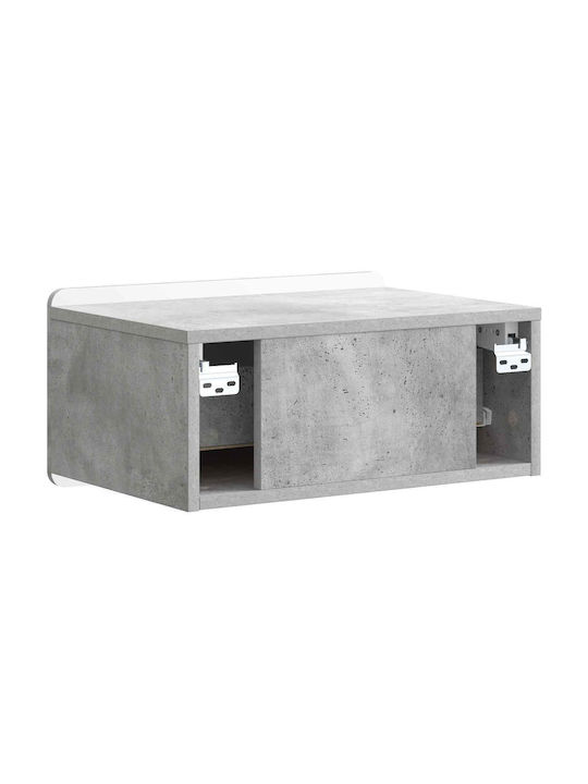 Wooden Gray Bedside Table 49x34.5x24cm