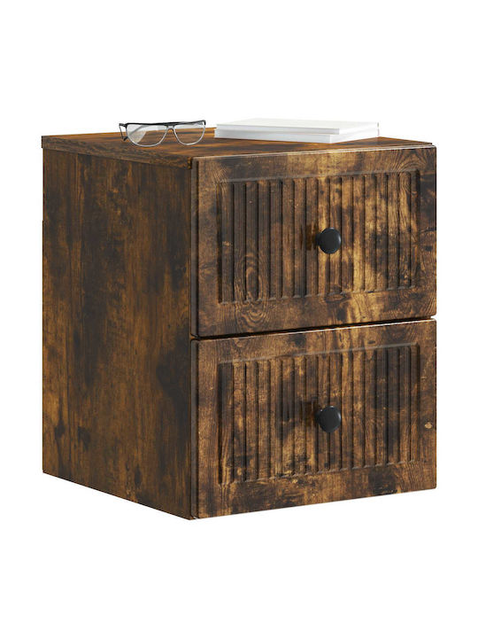 Wooden Brown Bedside Tables 2pcs 33x34.5x40cm