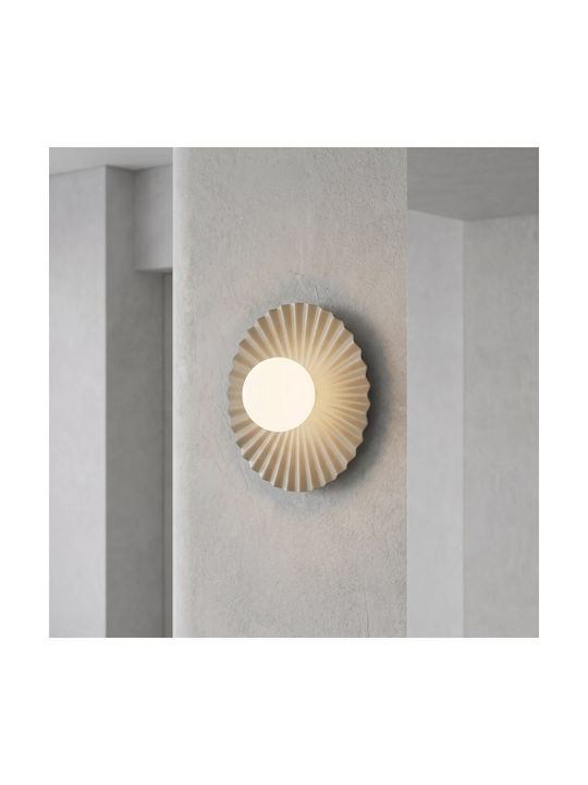 Wall Lamp M Umbra Made In Poland Φ10 Steel & Glass Beige 1728/k1m-emibig 1728/k1m