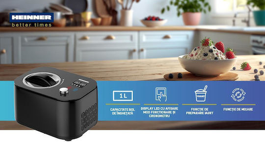 Heinner Ice Cream Maker 1L Black