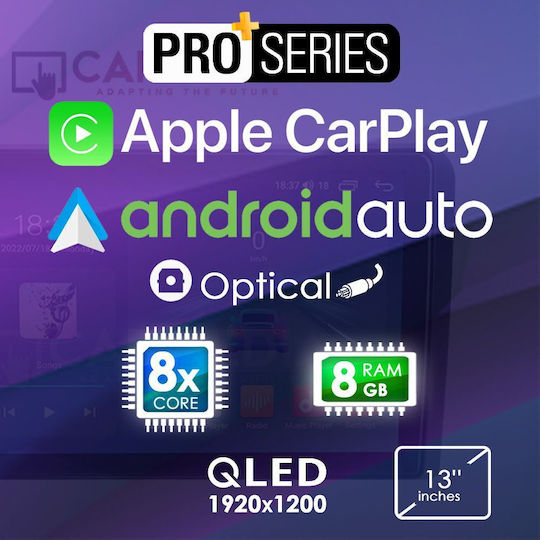 Carmedia Ηχοσύστημα Αυτοκινήτου για Ford Transit 2014-2020 (Bluetooth/USB/WiFi/GPS/Apple-Carplay/Android-Auto) με Οθόνη Αφής 13"