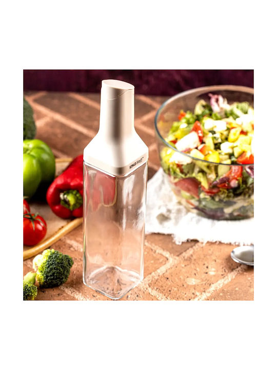 KING Hoff Δοχείο Λαδιού Γυάλινο με Ροή 500ml
