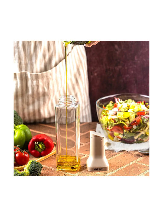 KING Hoff Δοχείο Λαδιού Γυάλινο με Ροή 500ml