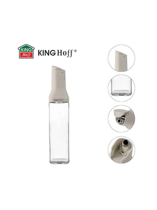 KING Hoff Δοχείο Λαδιού Γυάλινο με Ροή 500ml