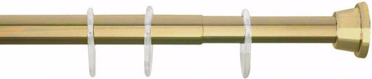 Grekon 1211 GK1211GL-75 Πτυσσόμενη Βέργα Κουρτίνας Μπάνιου Ίσια από Αλουμίνιο Χρυσό 75cm