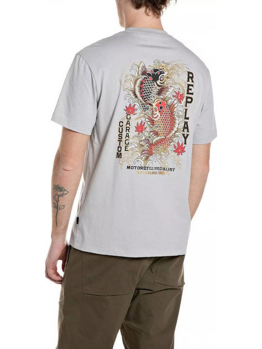 Replay T-shirt Γκρι
