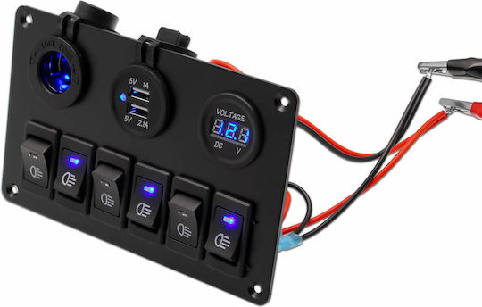 Jiageng Instrument Digital Voltmetru Auto Pentru Montare la Priză de Țigări