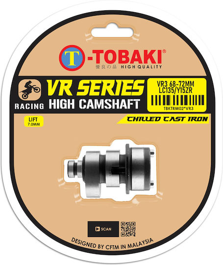 Εκκεντροφορος Racing Vre 68-72mm In Ex ** Yamaha Crypton X 135 Tobaki
