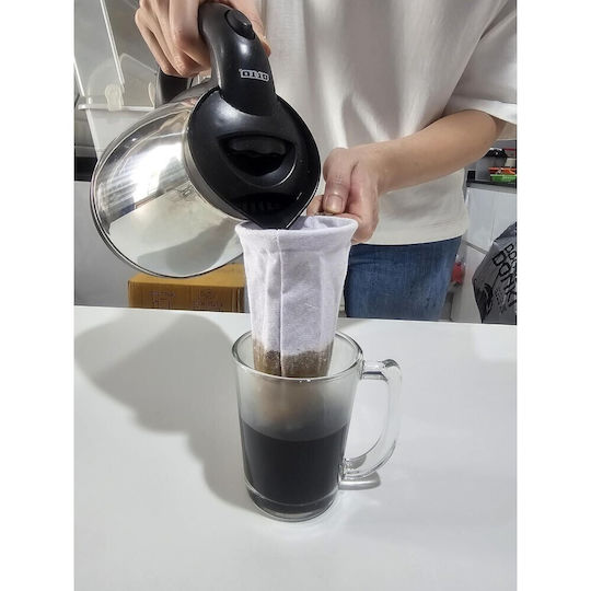 Fabric Coffee-Tea Filter Sock Metal Handle 22cm 7kzn168
