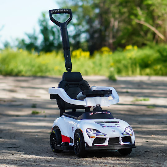 Invincio Ride On Car with Handle for 12+ Months with Sounds White