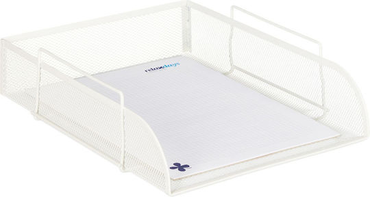 Държач За Документи Relaxdays Бял 8.5x34x25 См Метален Стакаем