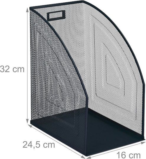 Relaxdays Document Holder Mesh Design Gray 32x16x24.5cm
